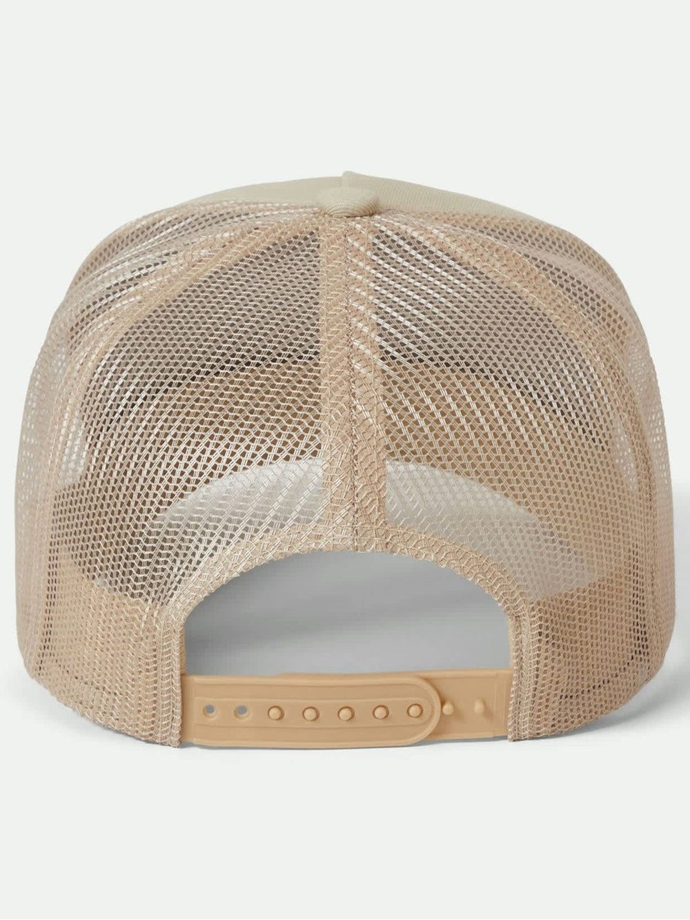 Brixton Men’s Netplus Trucker Hat Tan Mesh Logo Cap Patch NEW - Picture 3 of 16